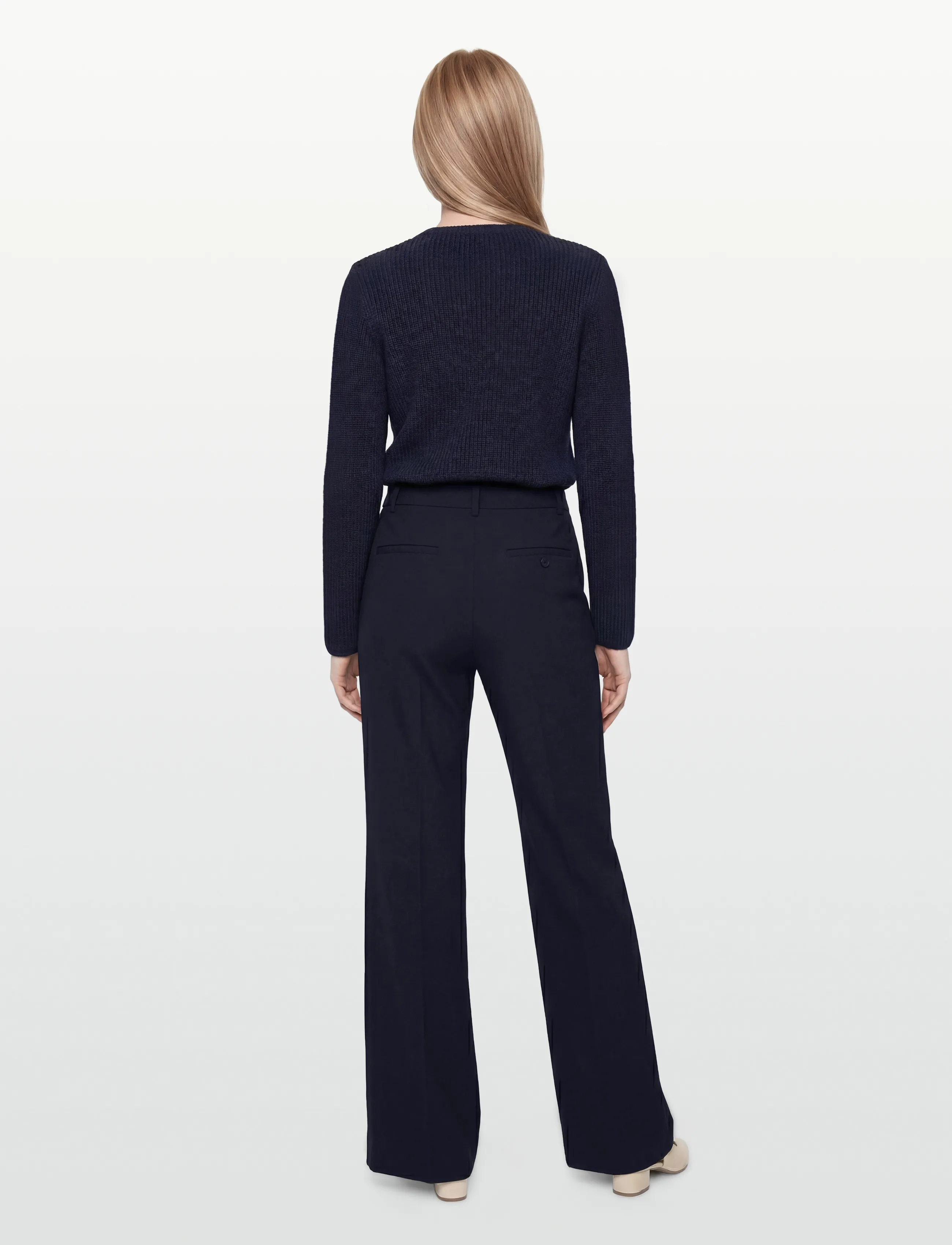 Lauren Ralph Lauren - CITY CREPE-WVN-PANTS - habitbukser - lauren navy - 4