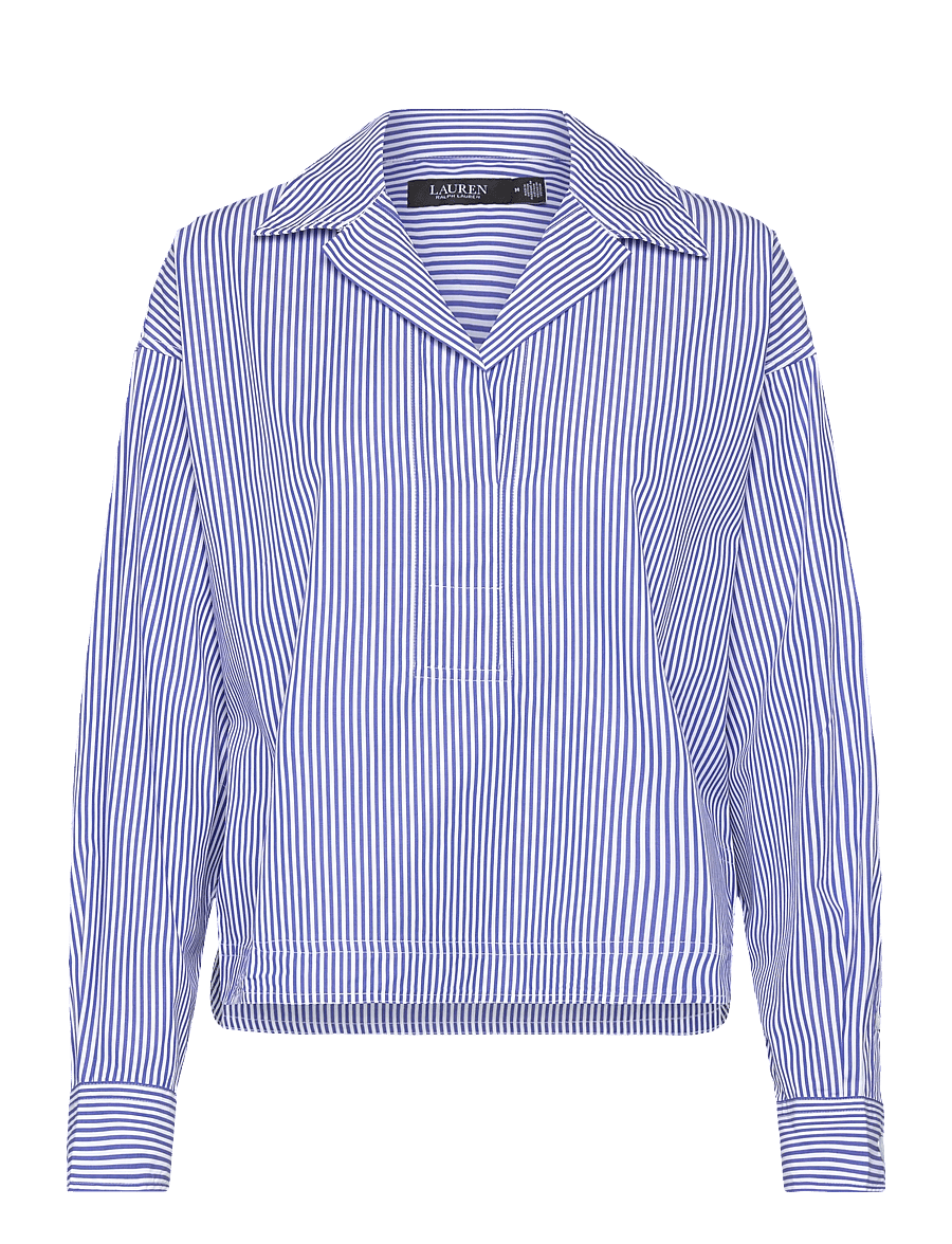 Lauren Ralph Lauren - Y/D 70'S BROADCLOTH-WVN-SHIRT - langärmlige hemden - blue/white - 1