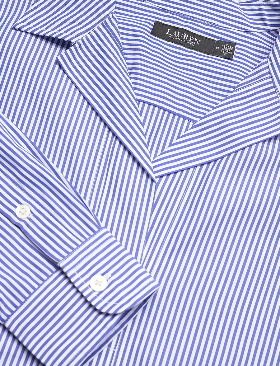 Lauren Ralph Lauren - Y/D 70'S BROADCLOTH-WVN-SHIRT - langärmlige hemden - blue/white - 4