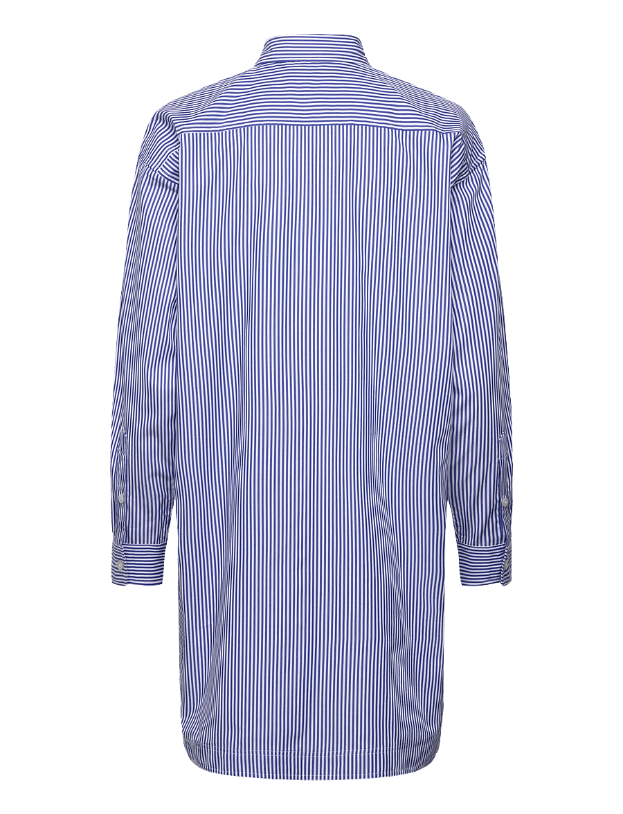 Lauren Ralph Lauren - Striped Cotton Broadcloth Shirtdress - hemdkleider - blue/white - 2