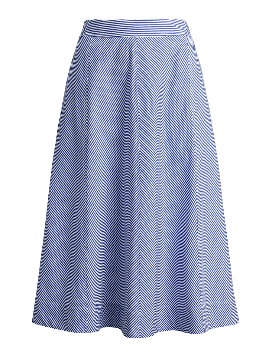 Lauren Ralph Lauren - Y/D 70'S BROADCLOTH-WVN-SKIRT - maxi röcke - blue/white - 1