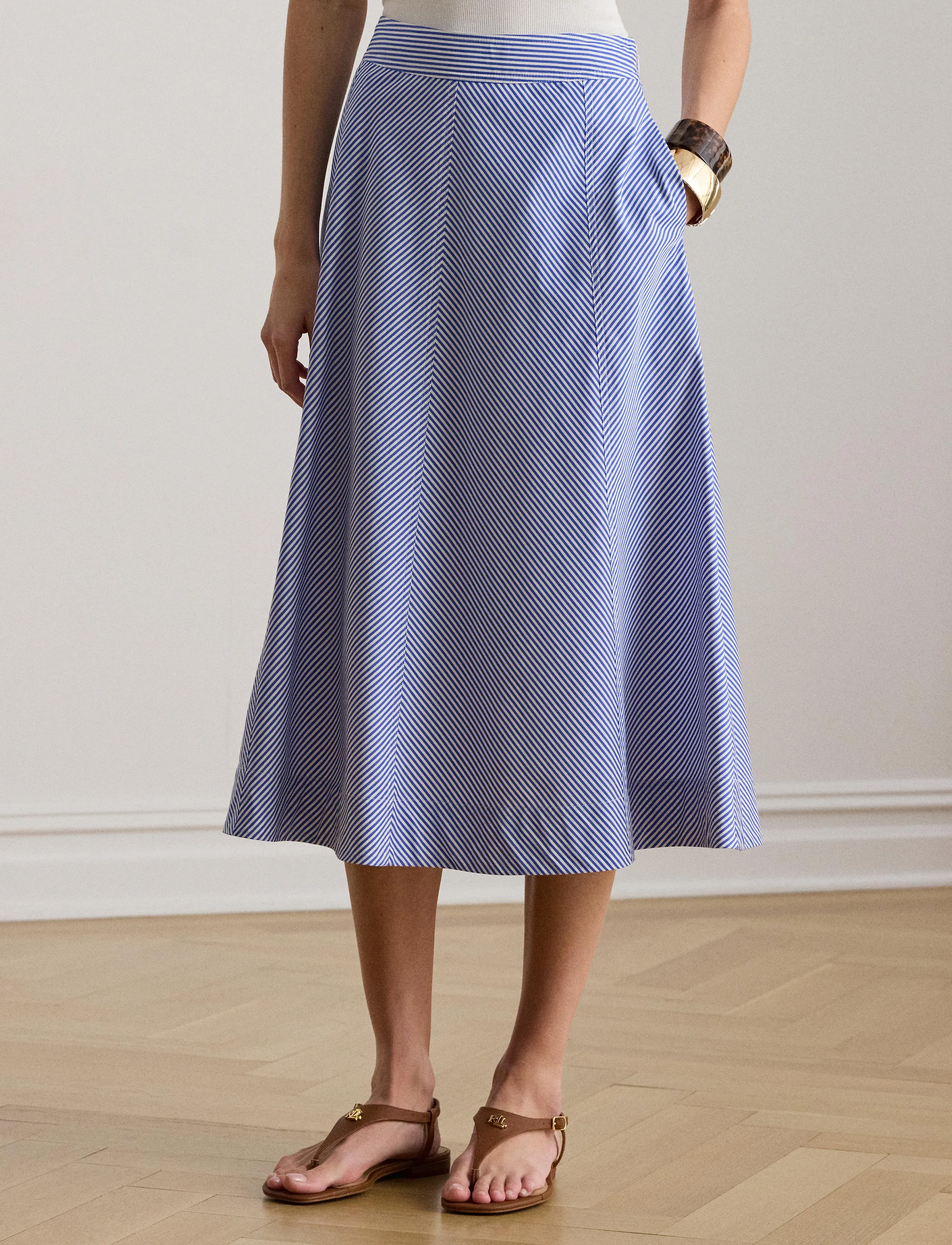Lauren Ralph Lauren Y/D 70'S BROADCLOTH-WVN-SKIRT - Nederdele - BLUE/WHITE / blue