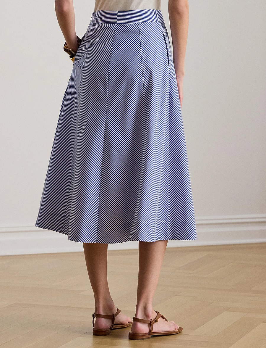 Lauren Ralph Lauren - Y/D 70'S BROADCLOTH-WVN-SKIRT - maxi röcke - blue/white - 3