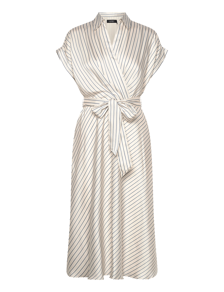 Lauren Ralph Lauren - LUXE TWILL-WVN-DRESSES - robes portefeuille - cream/blue - 1