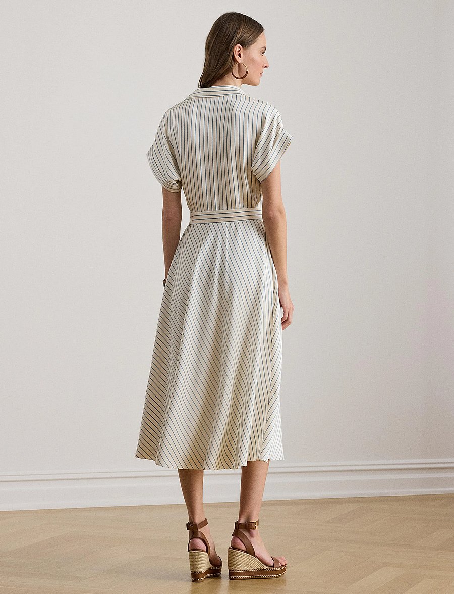 Lauren Ralph Lauren - LUXE TWILL-WVN-DRESSES - robes portefeuille - cream/blue - 5