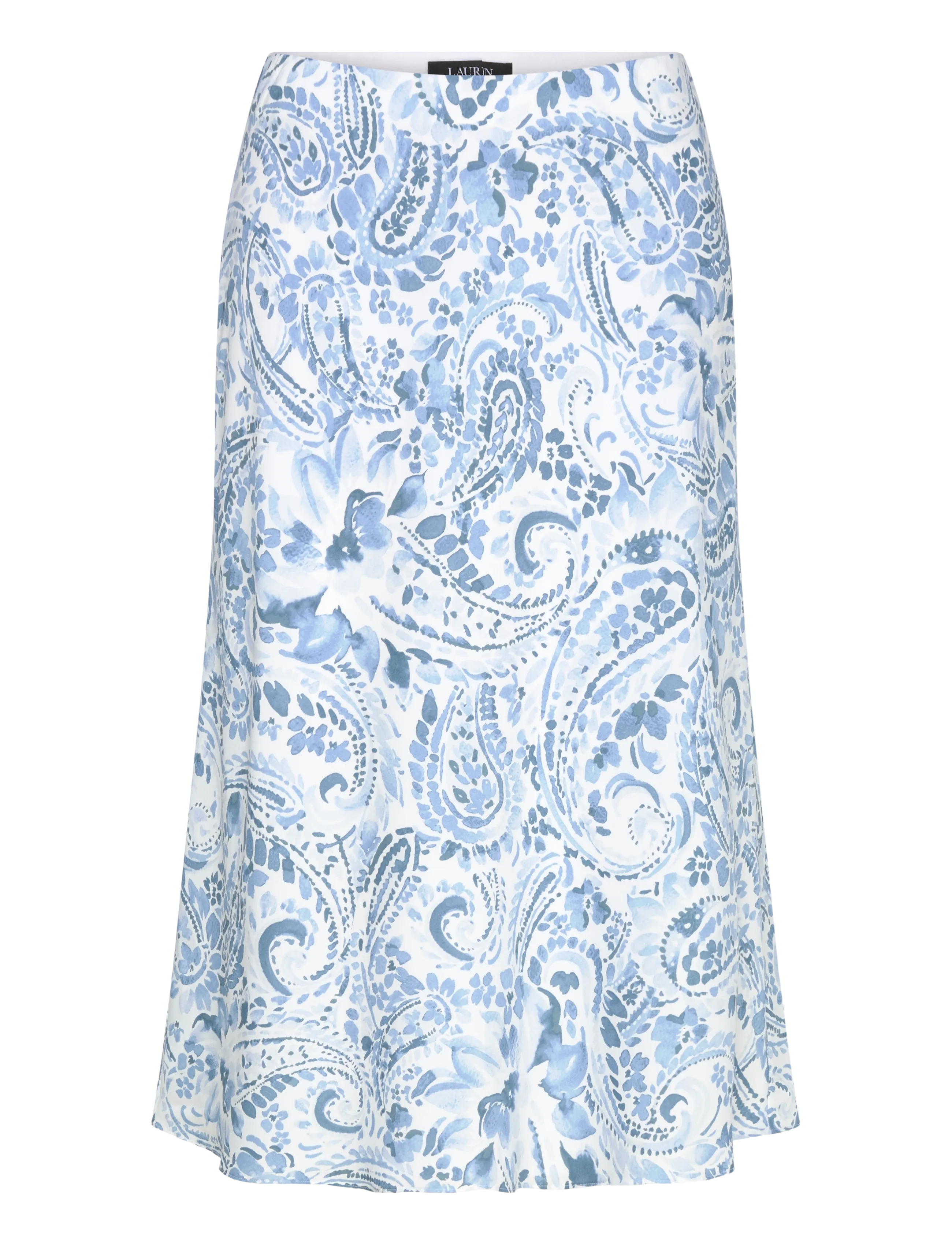 Lauren Ralph Lauren POLY CDC 79-WVN-SKIRT - Midi-Röcke - WHITE/BLUE / multi