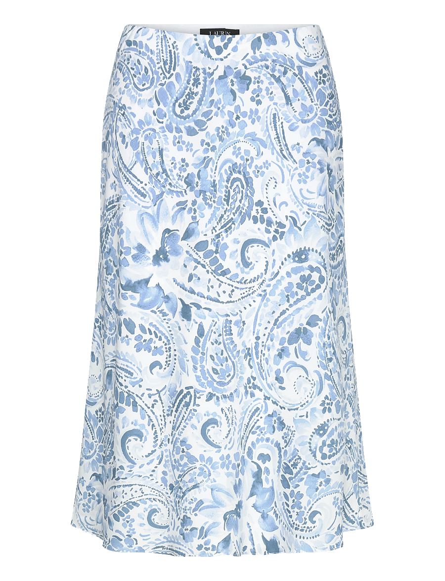 Lauren Ralph Lauren - POLY CDC 79-WVN-SKIRT - midi nederdele - white/blue - 1