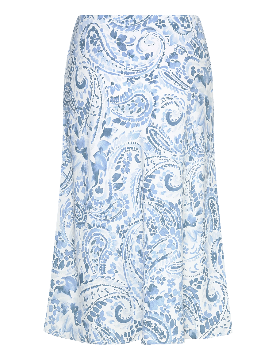 Lauren Ralph Lauren - POLY CDC 79-WVN-SKIRT - midi nederdele - white/blue - 2