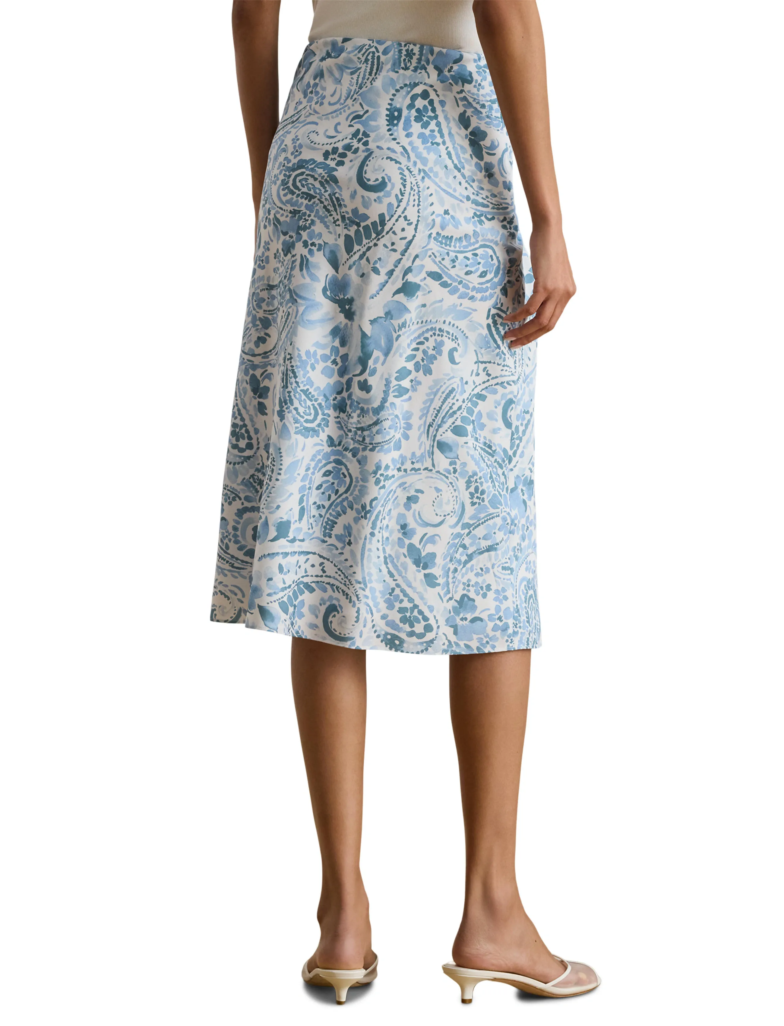 Lauren Ralph Lauren POLY CDC 79-WVN-SKIRT - Lauren Ralph Lauren - WHITE/BLUE / multi