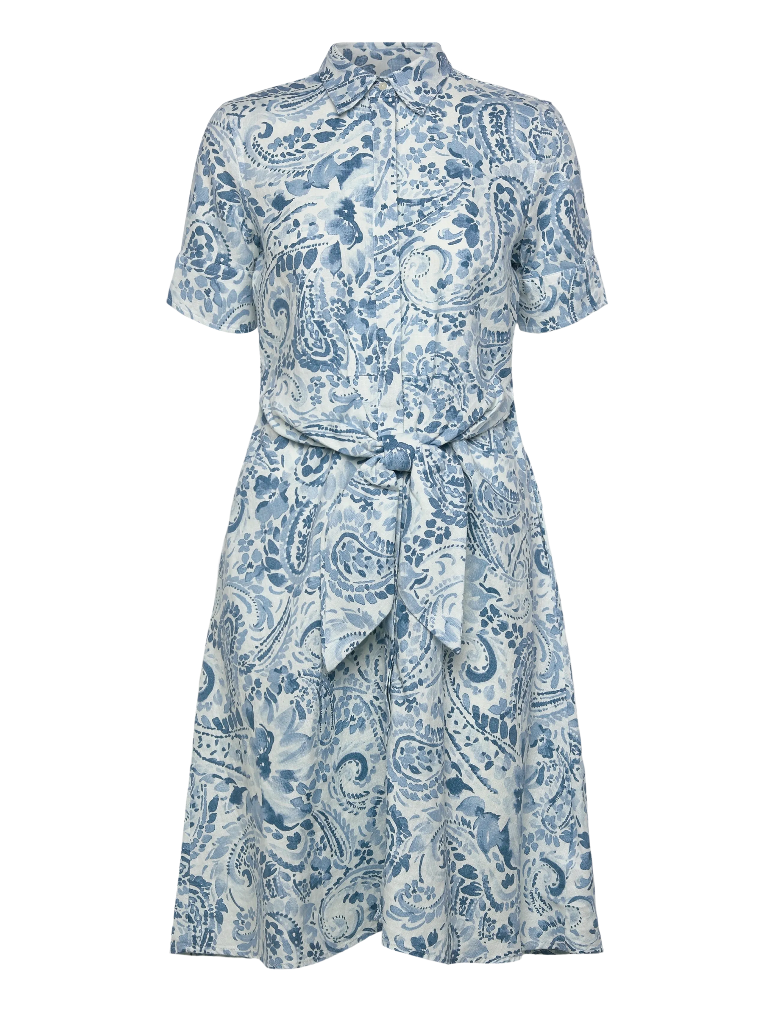 LAUREN RALPH LAUREN Klassisch Linen-Wvn-Kleider Blau - 36 - Damen
