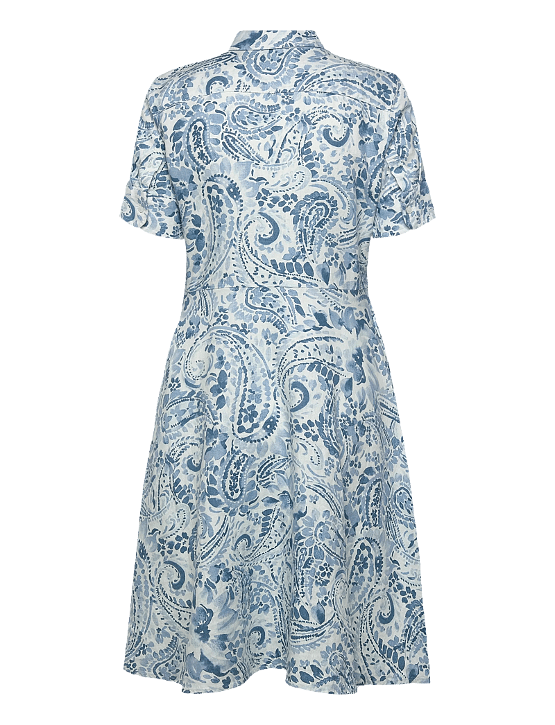 Lauren Ralph Lauren - CLASSIC LINEN-WVN-DRESSES - sommerkleider - white/blue - 2