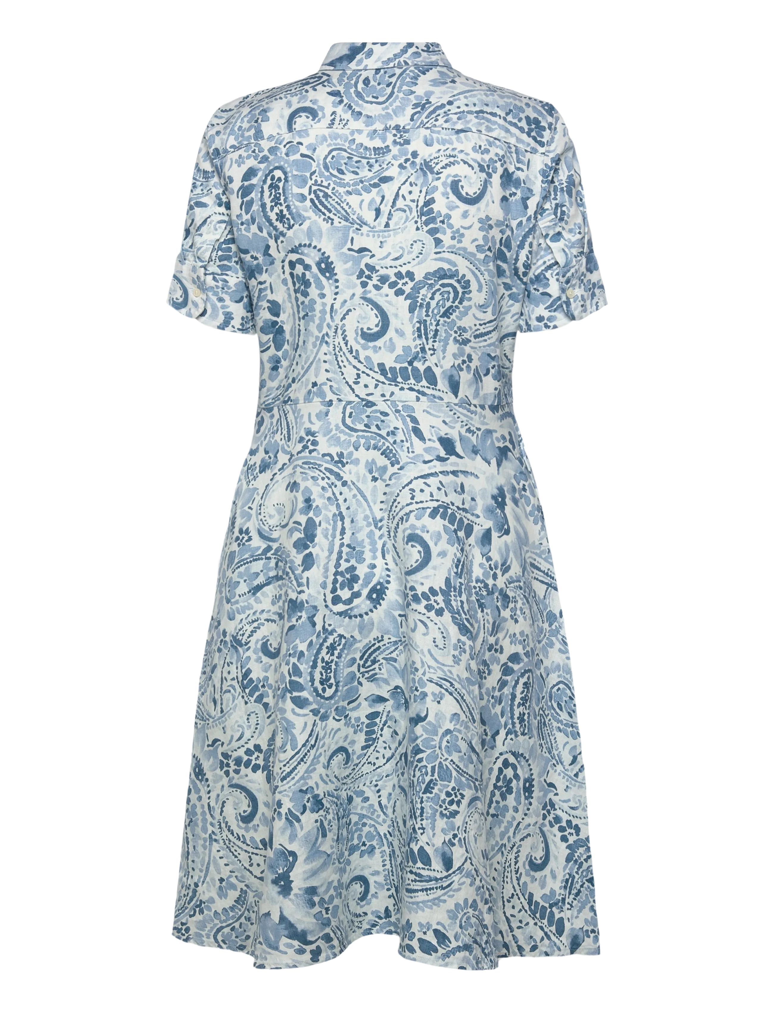 Lauren Ralph Lauren - CLASSIC LINEN-WVN-DRESSES - summer dresses - white/blue - 2