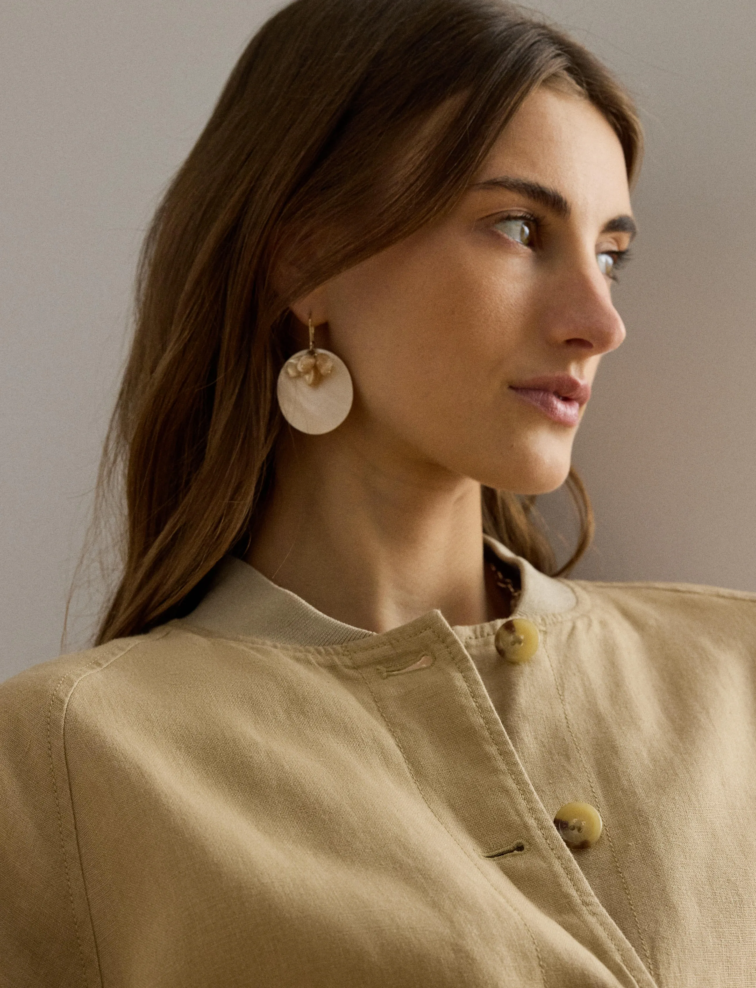 Lauren Ralph Lauren - CLASSIC LINEN-WVN-JACKET - bomberjakker - birch tan - 5