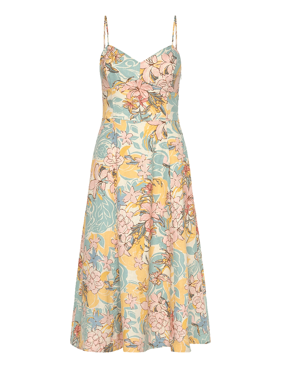Lauren Ralph Lauren - CLASSIC LINEN-WVN-DRESSES - sommerkleider - cream/blue multi - 1