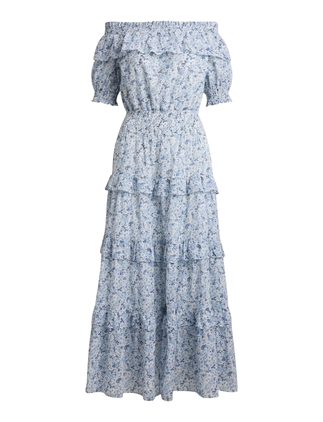 Lauren Ralph Lauren - 80S COTTON VOILE-WVN-DRESSES - robes d'été - white/blue - 1