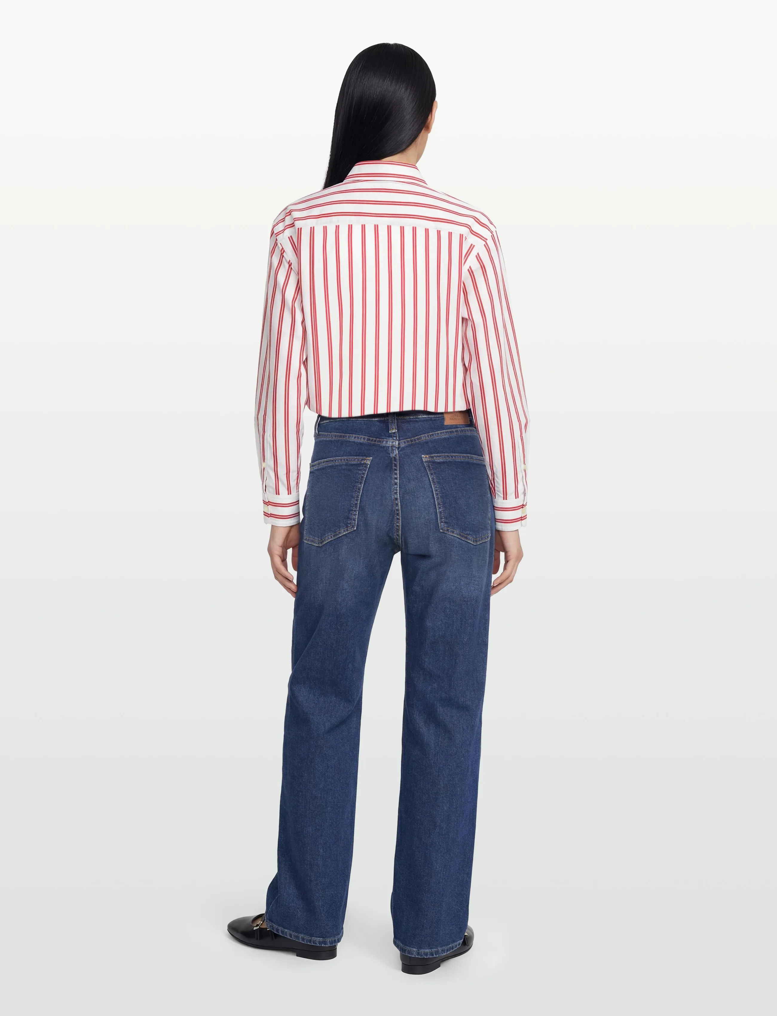 Lauren Ralph Lauren - High-Rise Straight Wide-Leg Jean - brede jeans - maxen wash - 4