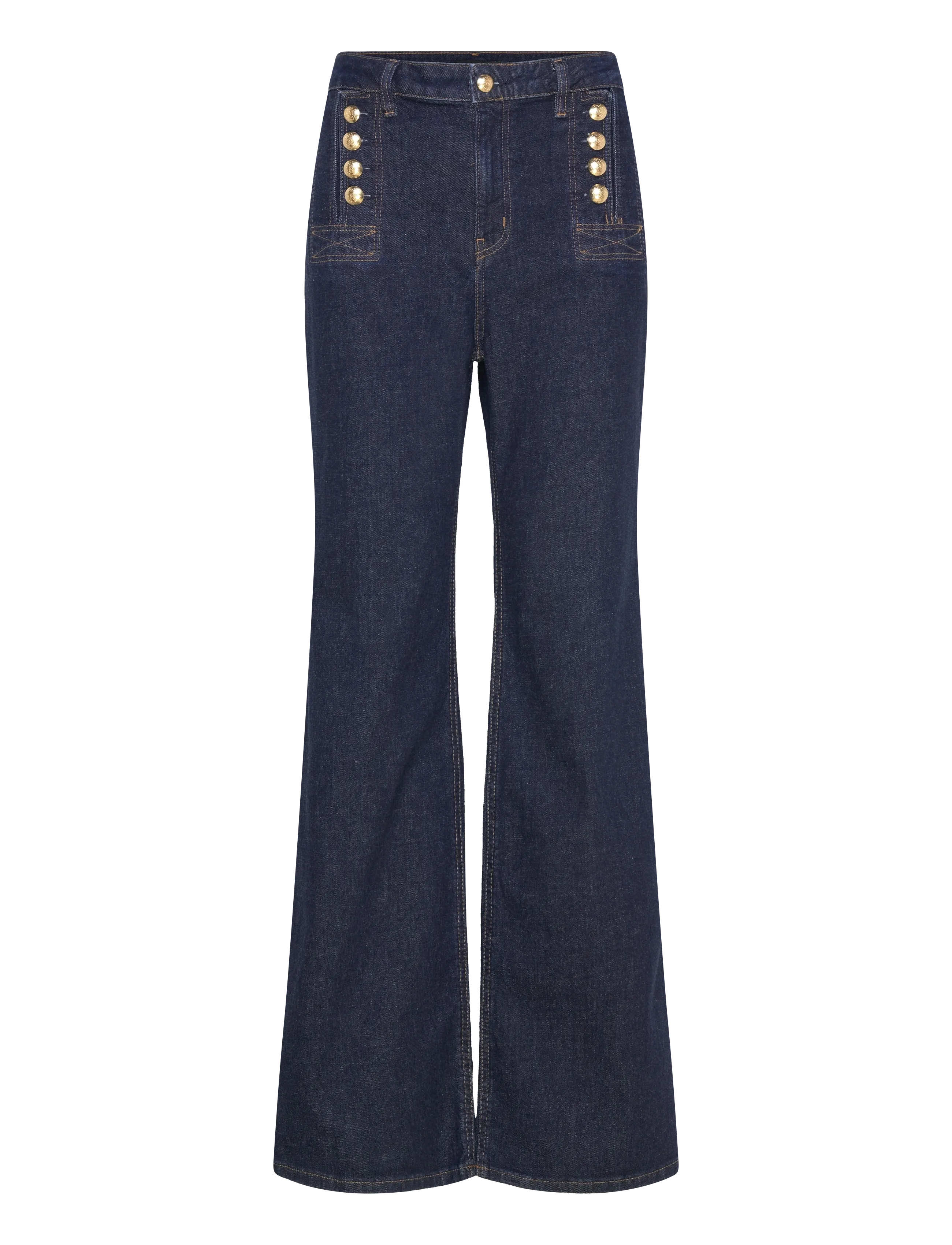 Lauren Ralph Lauren High-Rise Flare Sailor Jean - Transitional Layering - RINSE WASH / blue