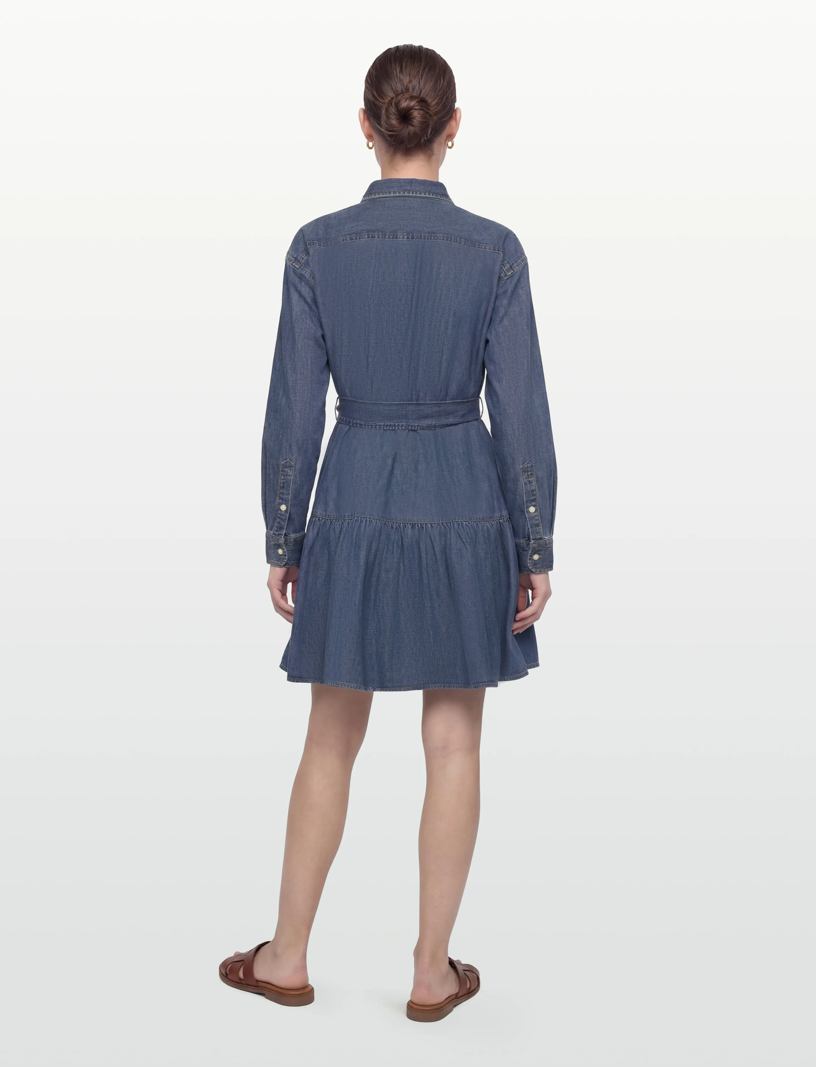Lauren Ralph Lauren Belted Denim Tiered Shirtdress skjortklänningar dam – bild 3