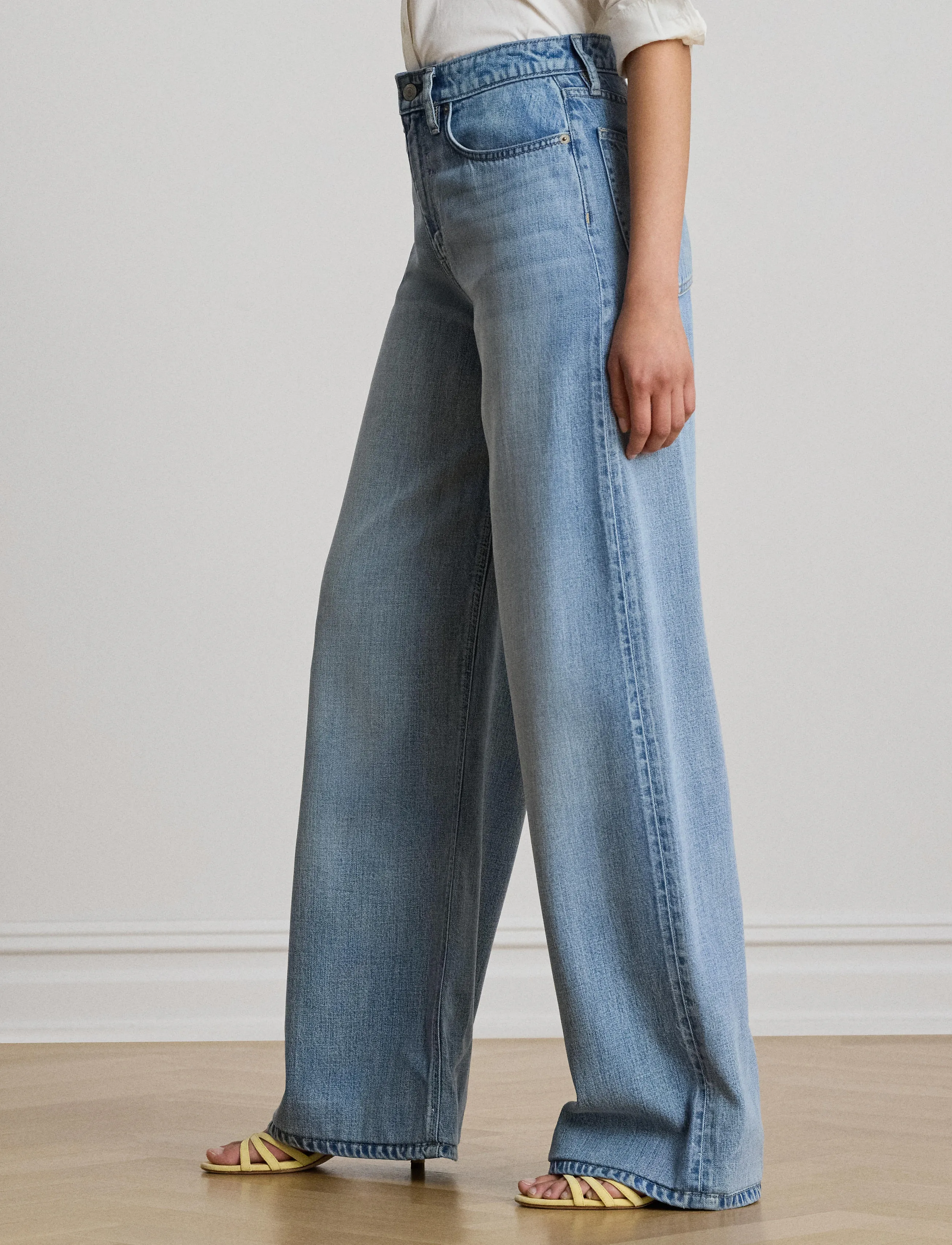 Lauren Ralph Lauren 3X1 RIGID DENIM-WVN-PANTS - Officewear - ARILEE WASH / blue