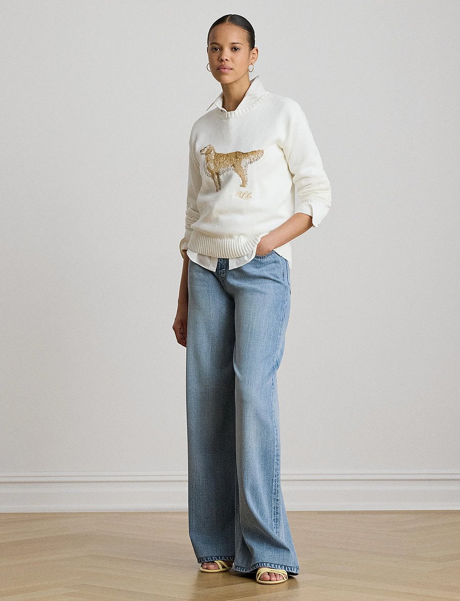 Lauren Ralph Lauren - 3X1 RIGID DENIM-WVN-PANTS - wide leg jeans - arilee wash - 3