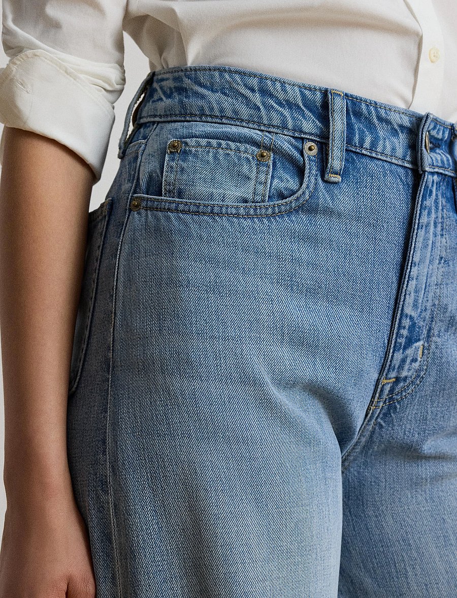 Lauren Ralph Lauren - 3X1 RIGID DENIM-WVN-PANTS - wide leg jeans - arilee wash - 4