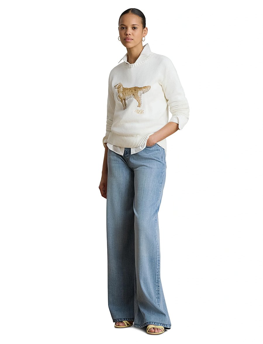 Lauren Ralph Lauren - 3X1 RIGID DENIM-WVN-PANTS - wide leg jeans - arilee wash - 5