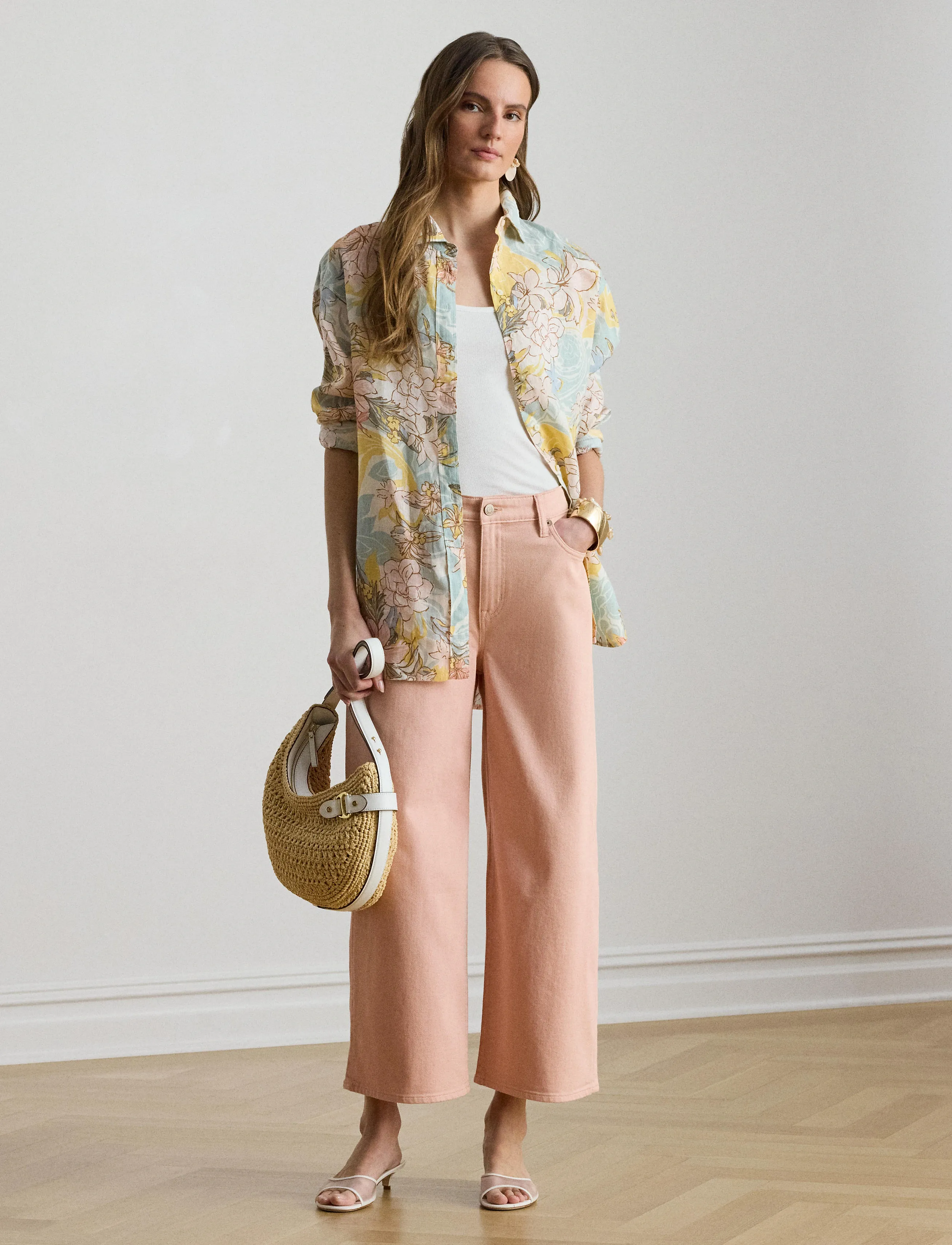 Lauren Ralph Lauren - LOW STR DENIM-WVN-PANTS - straight jeans - pink rhodonite - 2