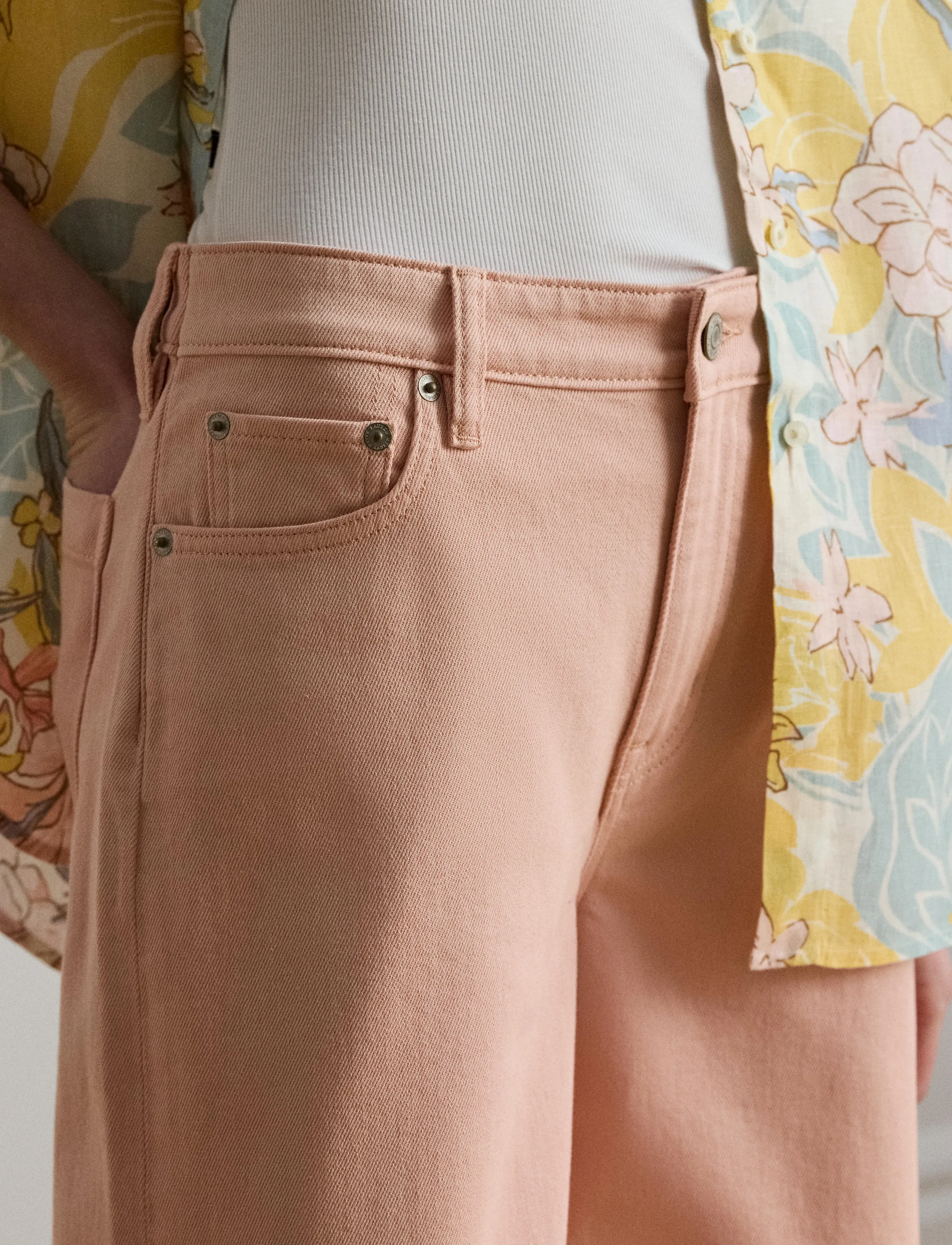 Lauren Ralph Lauren - LOW STR DENIM-WVN-PANTS - straight jeans - pink rhodonite - 3
