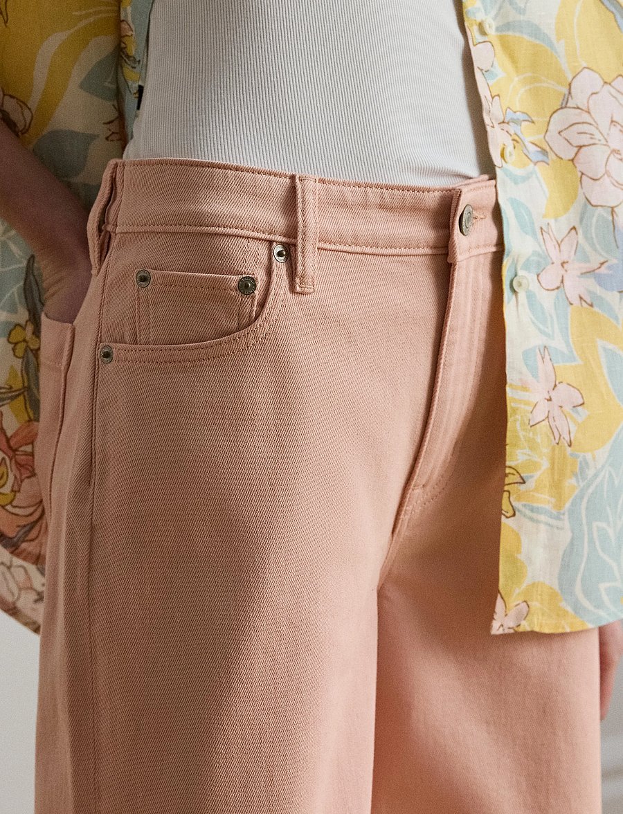 Lauren Ralph Lauren - LOW STR DENIM-WVN-PANTS - straight jeans - pink rhodonite - 3