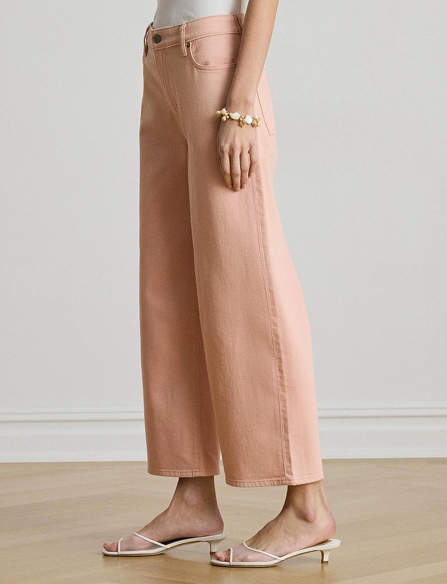 Lauren Ralph Lauren - LOW STR DENIM-WVN-PANTS - straight jeans - pink rhodonite - 4