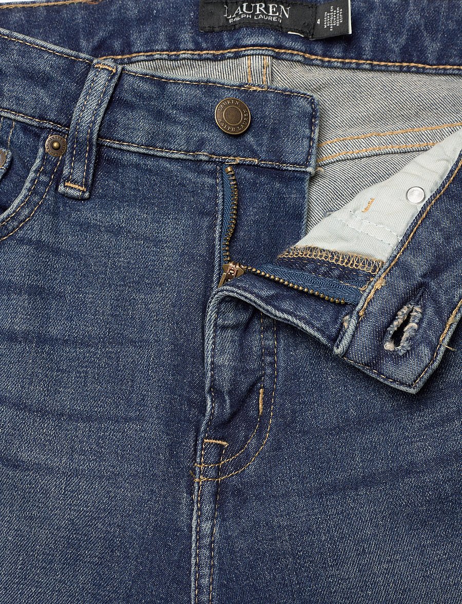 Lauren Ralph Lauren - High-Rise Straight Ankle Jean - skinny jeans - maxen wash - 5