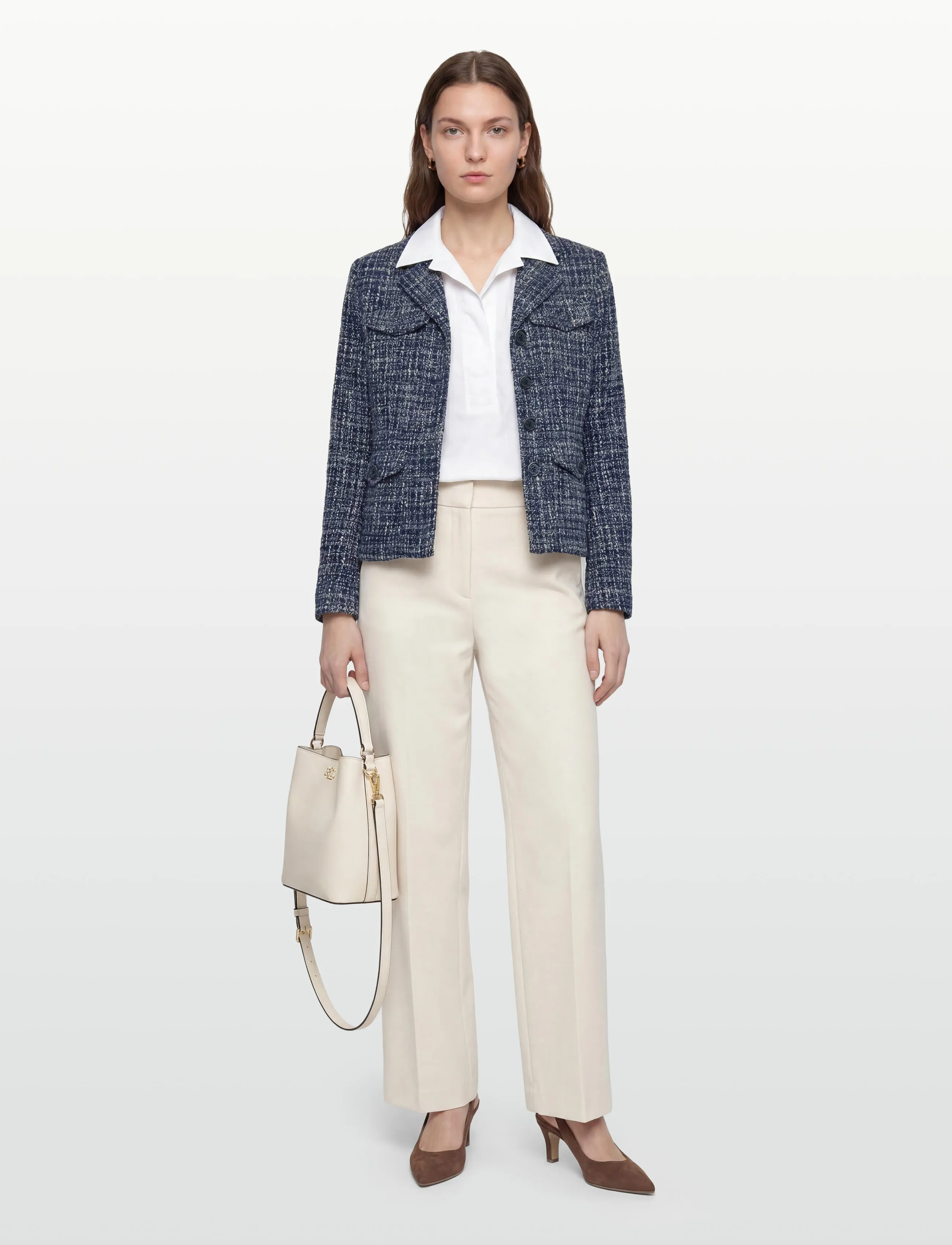 Lauren Ralph Classic Boucle-Wvn-Blazer/Sport Coa, 42, Blazer, Marineblau - BouclÉ Frauen