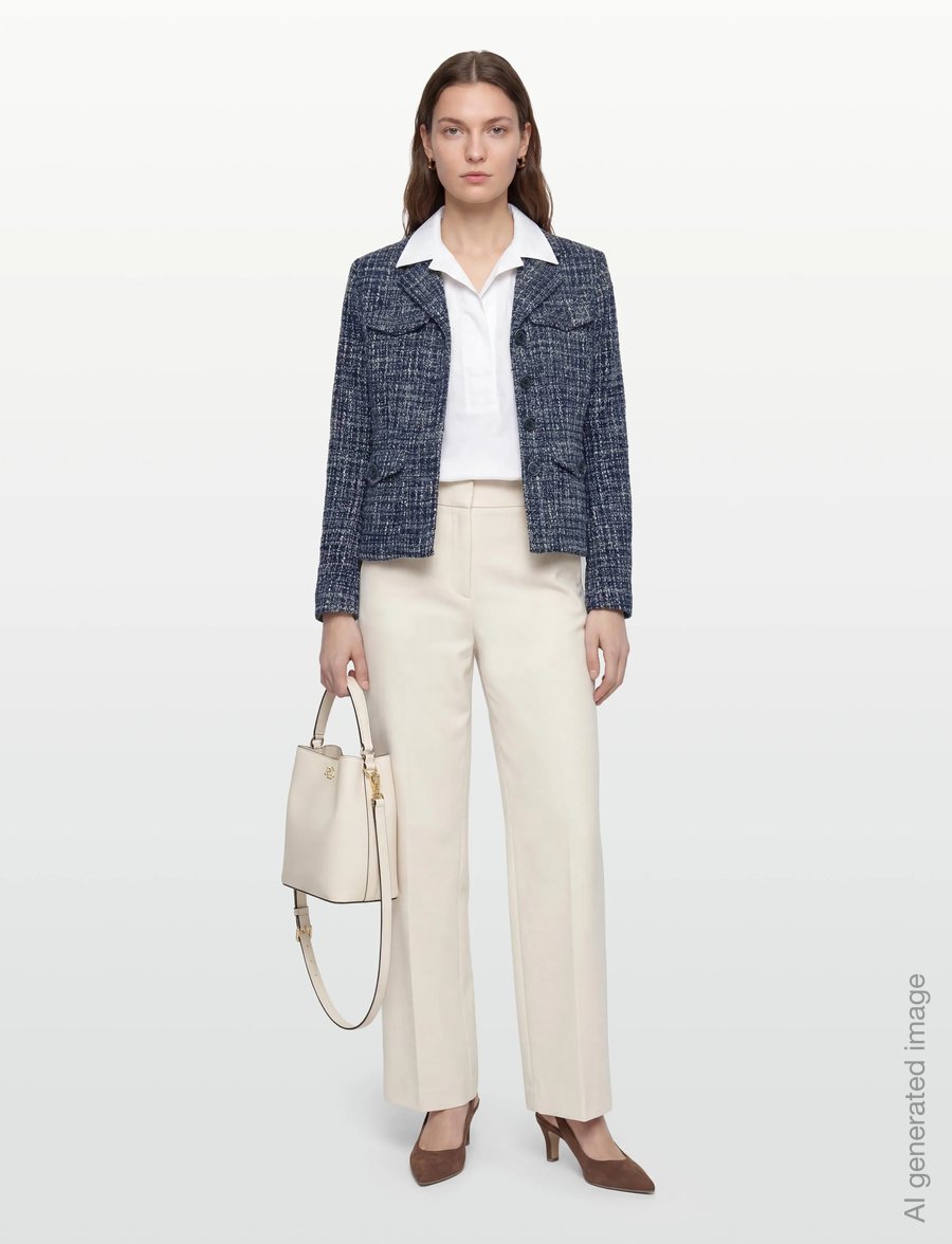 Lauren Ralph Lauren - CLASSIC BOUCLE-WVN-BLAZER/SPORT COA - einreihige blazer - navy blue multi - 0