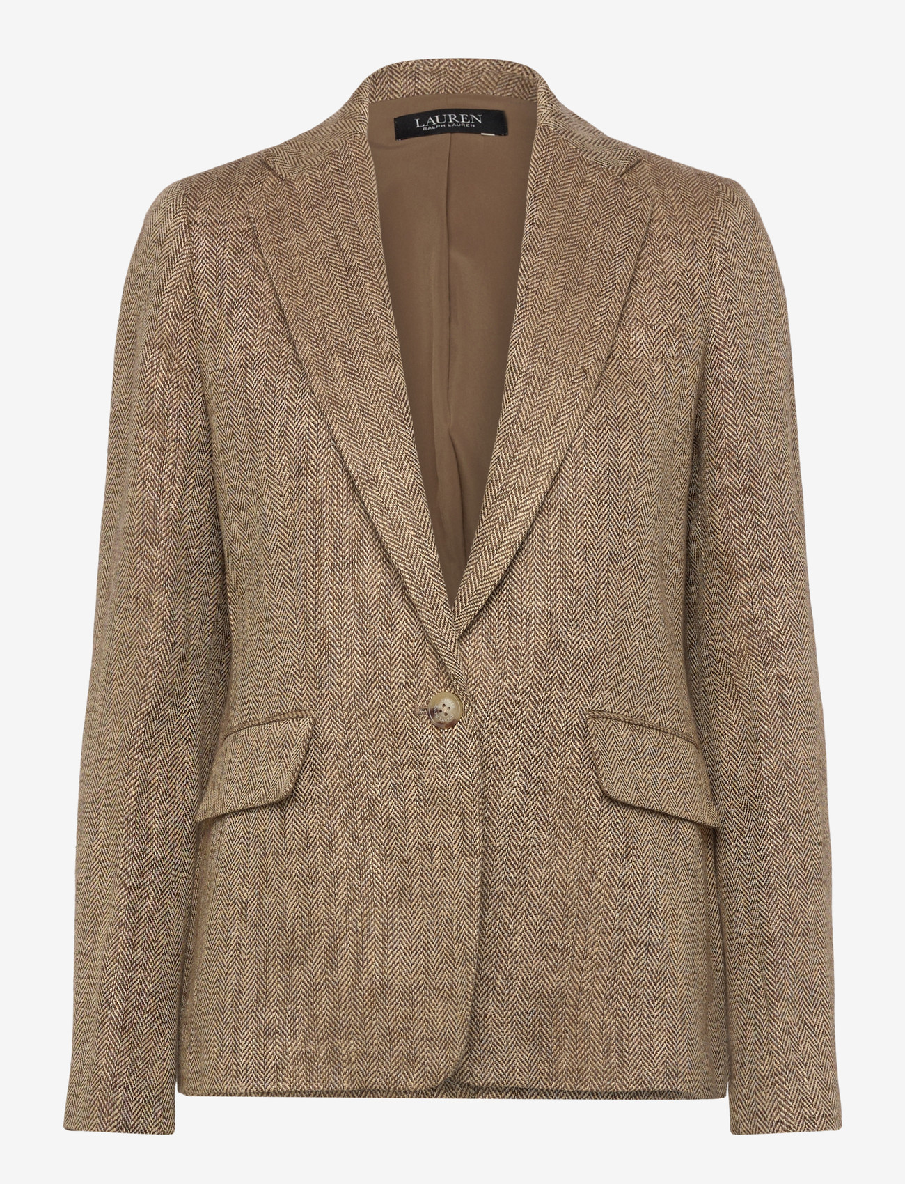 Lauren Ralph Lauren - 200P09022001 - einreihige blazer - tan/cream multi - 0
