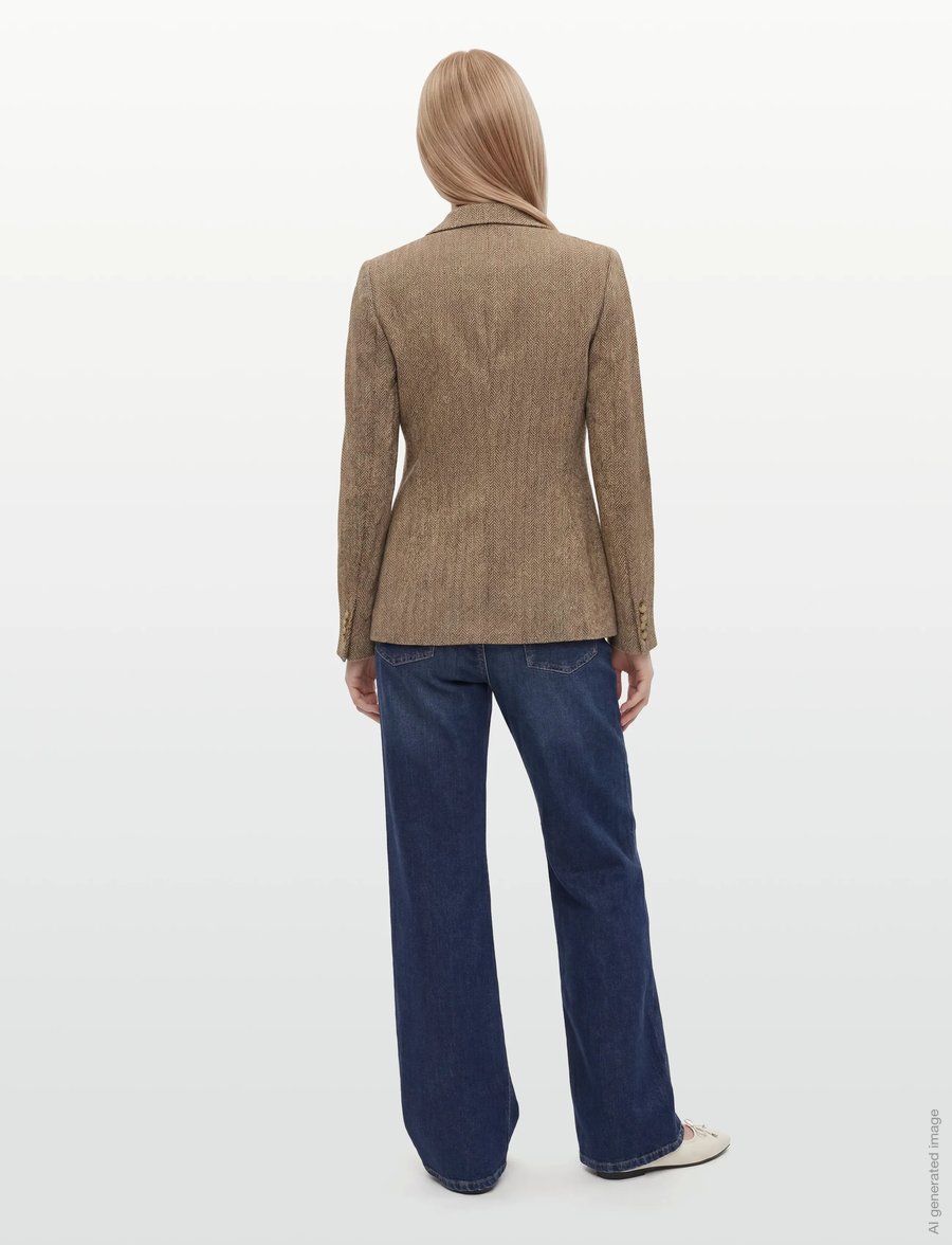 Lauren Ralph Lauren - 200P09022001 - enkeltradede blazere - tan/cream multi - 4