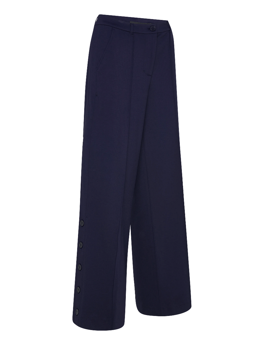 Lauren Ralph Lauren - MODERN PONTE - R-KNT-PANTS - bukser med brede ben - refined navy - 4