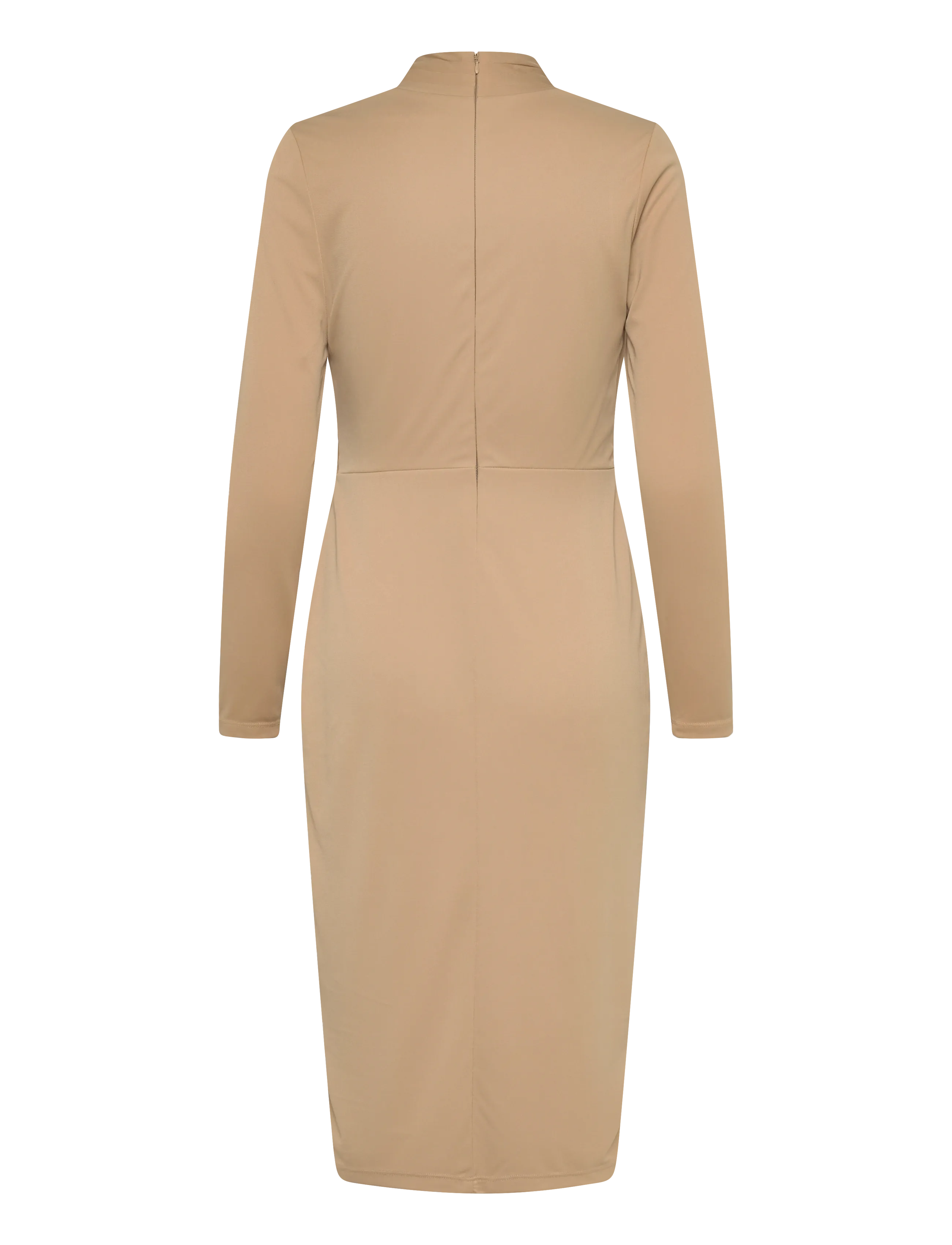 Lauren Ralph Lauren - STR MATTE JERSEY-R-KNT-DRESSES - slå-om-kjoler - birch tan - 1