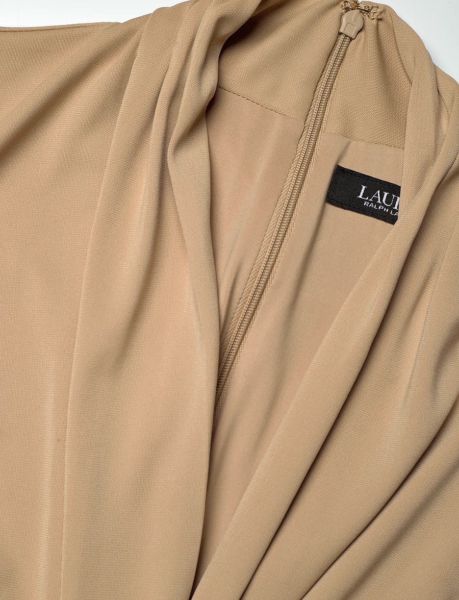 Lauren Ralph Lauren - STR MATTE JERSEY-R-KNT-DRESSES - slå-om-kjoler - birch tan - 3