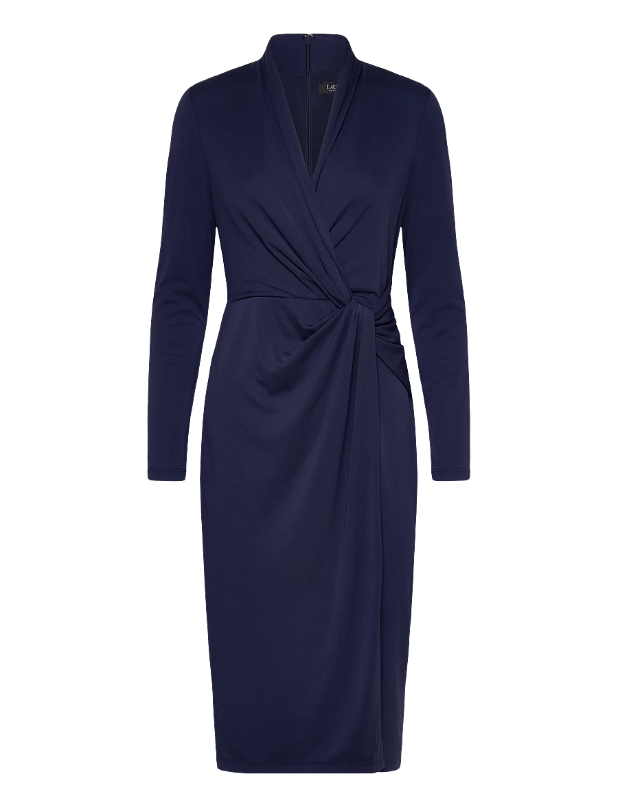 Lauren Ralph Lauren - STR MATTE JERSEY-R-KNT-DRESSES - wickelkleider - refined navy - 1