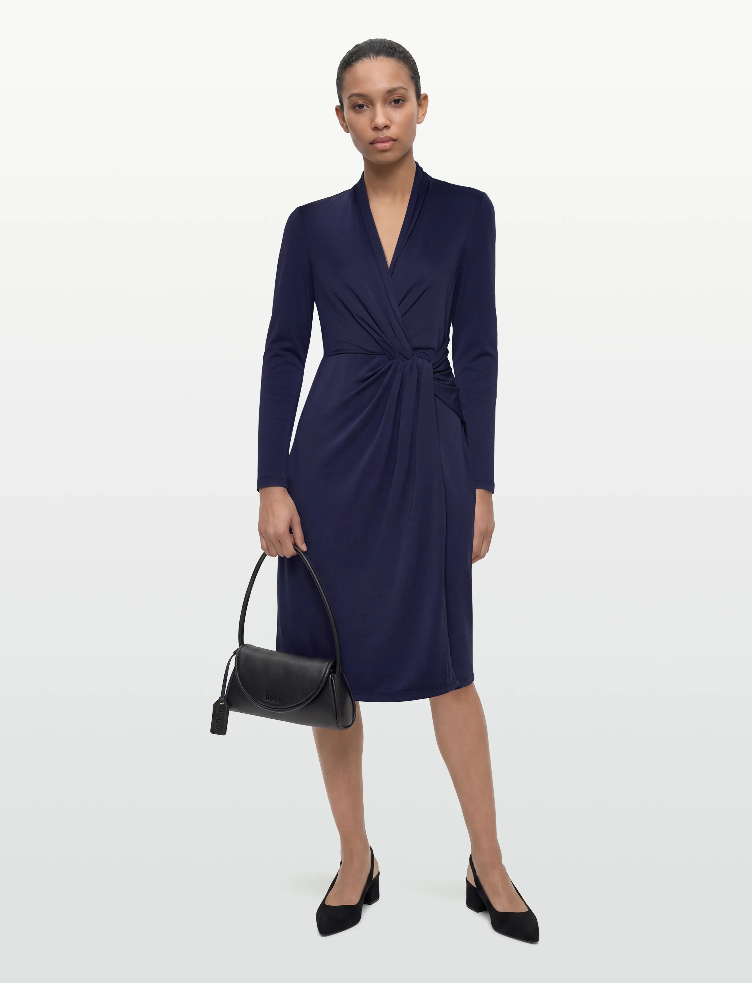 Lauren Ralph Lauren STR MATTE JERSEY-R-KNT-DRESSES - Fatnaður - REFINED NAVY / navy