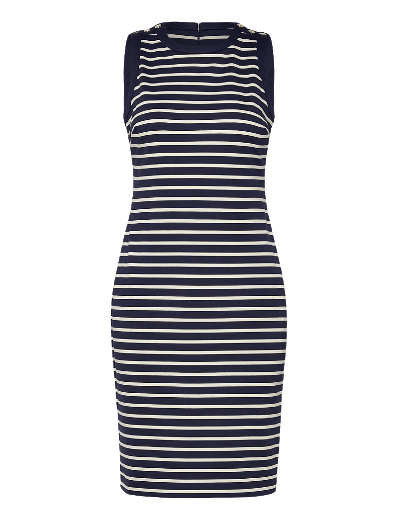 Lauren Ralph Lauren - YD STRIPED PONTE-KNT-DRESSES - sommarklänningar - refined navy/masc - 0
