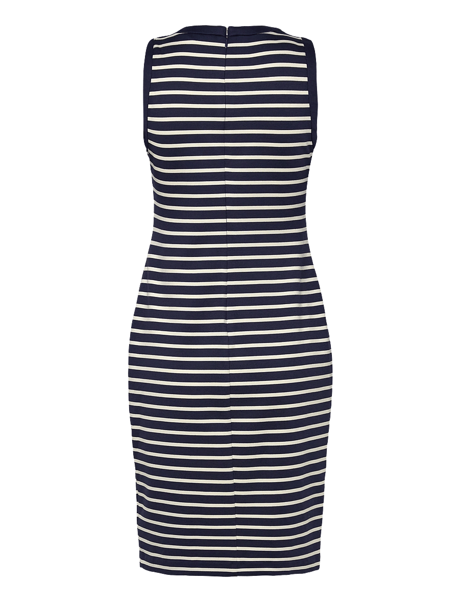 Lauren Ralph Lauren - YD STRIPED PONTE-KNT-DRESSES - suvekleidid - refined navy/masc - 2