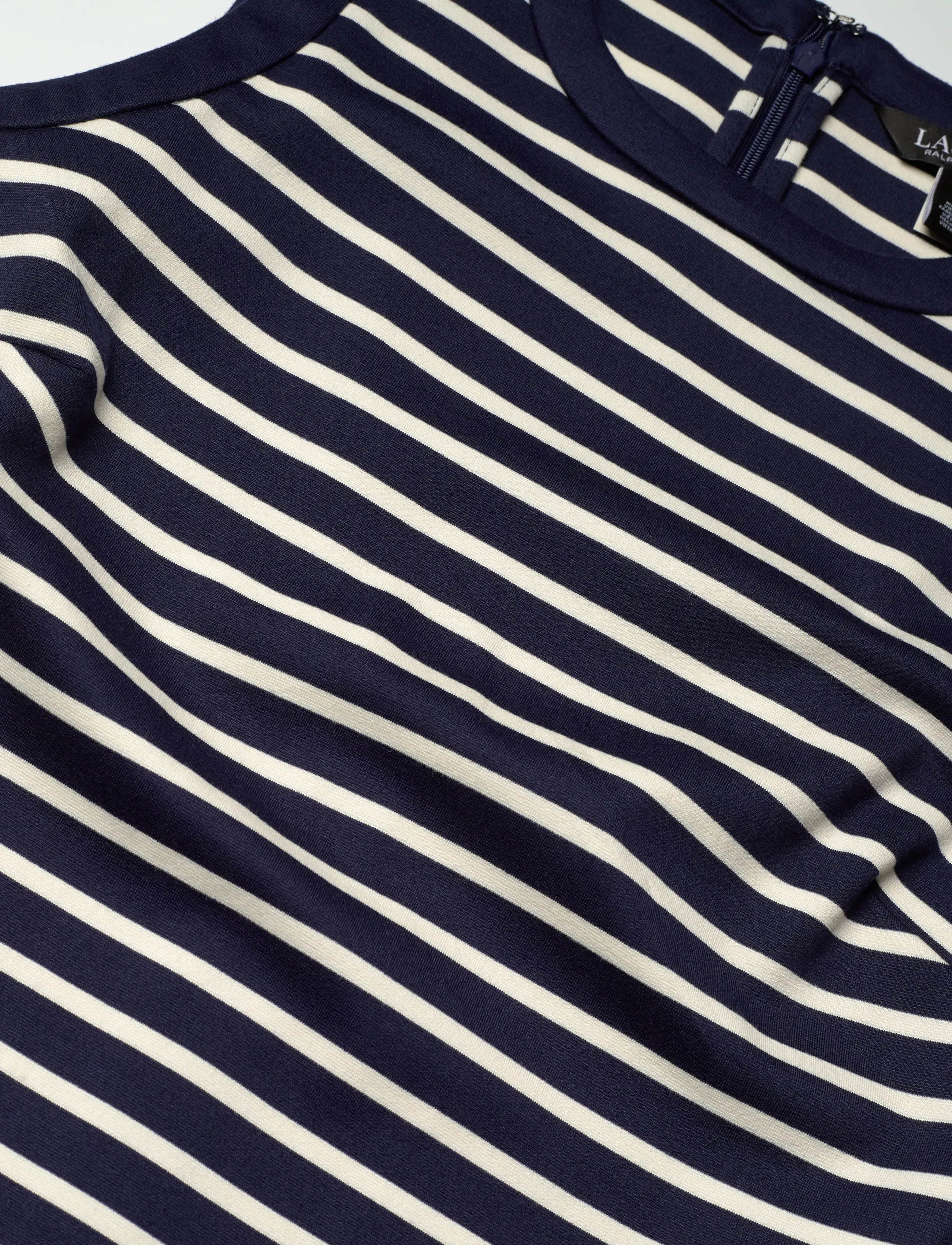 Lauren Ralph Lauren - YD STRIPED PONTE-KNT-DRESSES - sommerkjoler - refined navy/masc - 4