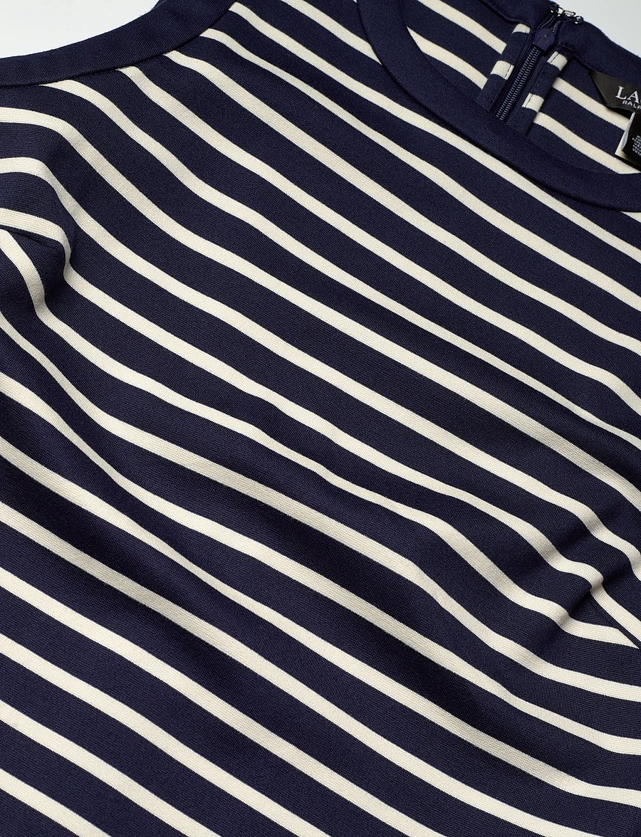 Lauren Ralph Lauren - YD STRIPED PONTE-KNT-DRESSES - suvekleidid - refined navy/masc - 4