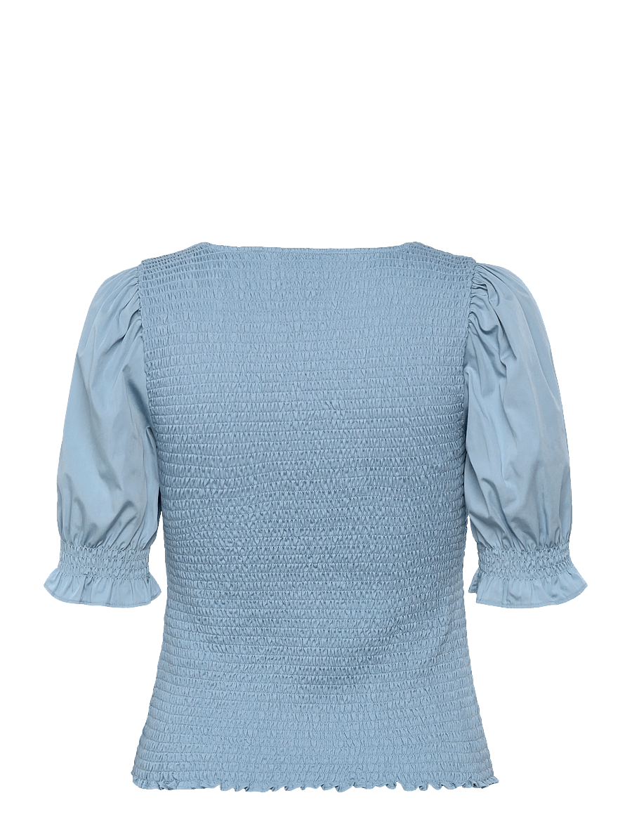 Lauren Ralph Lauren - REFINED COTTON JRSY-KNT-PULLOVER - kortärmade blusar - blue note - 2