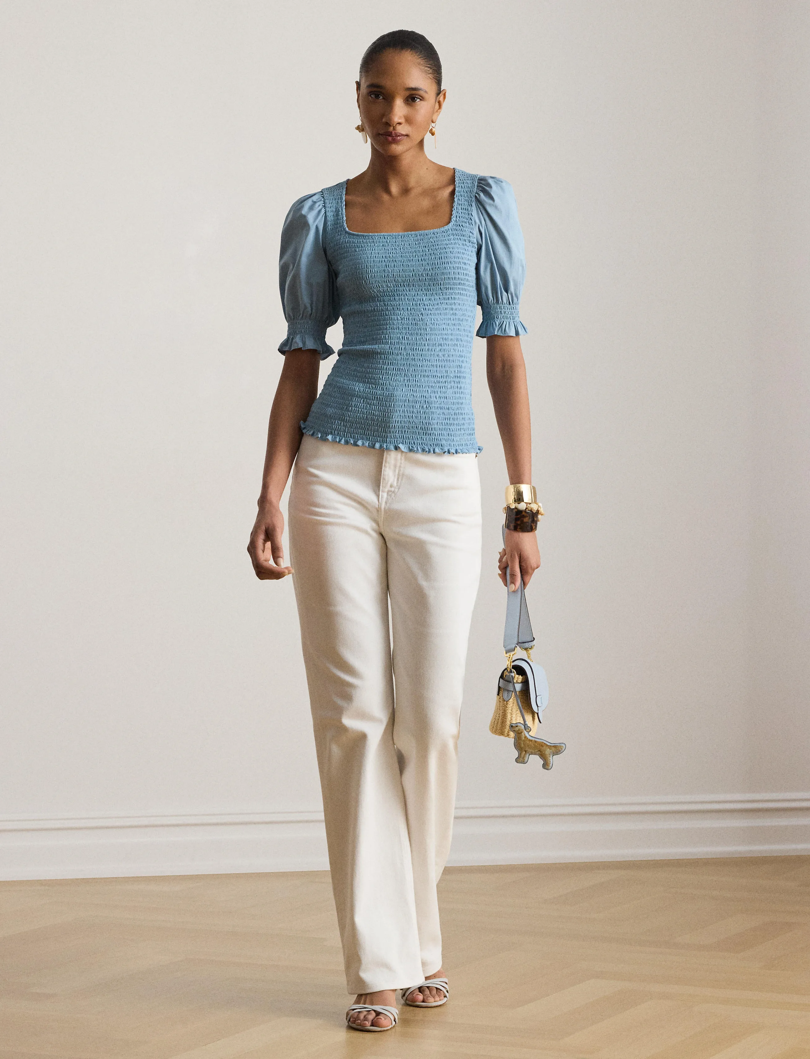 Lauren Ralph Lauren REFINED COTTON JRSY-KNT-PULLOVER - Ralph Lauren - BLUE NOTE / blue
