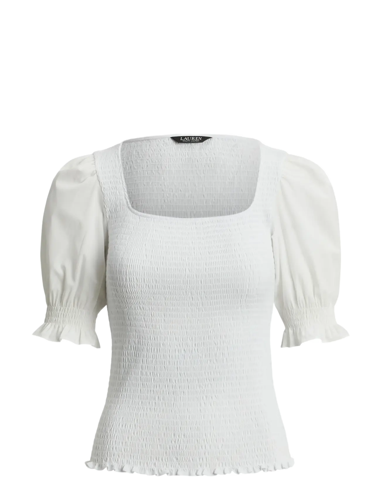 Lauren Ralph Lauren REFINED COTTON JRSY-KNT-PULLOVER - Clothing - WHITE / white