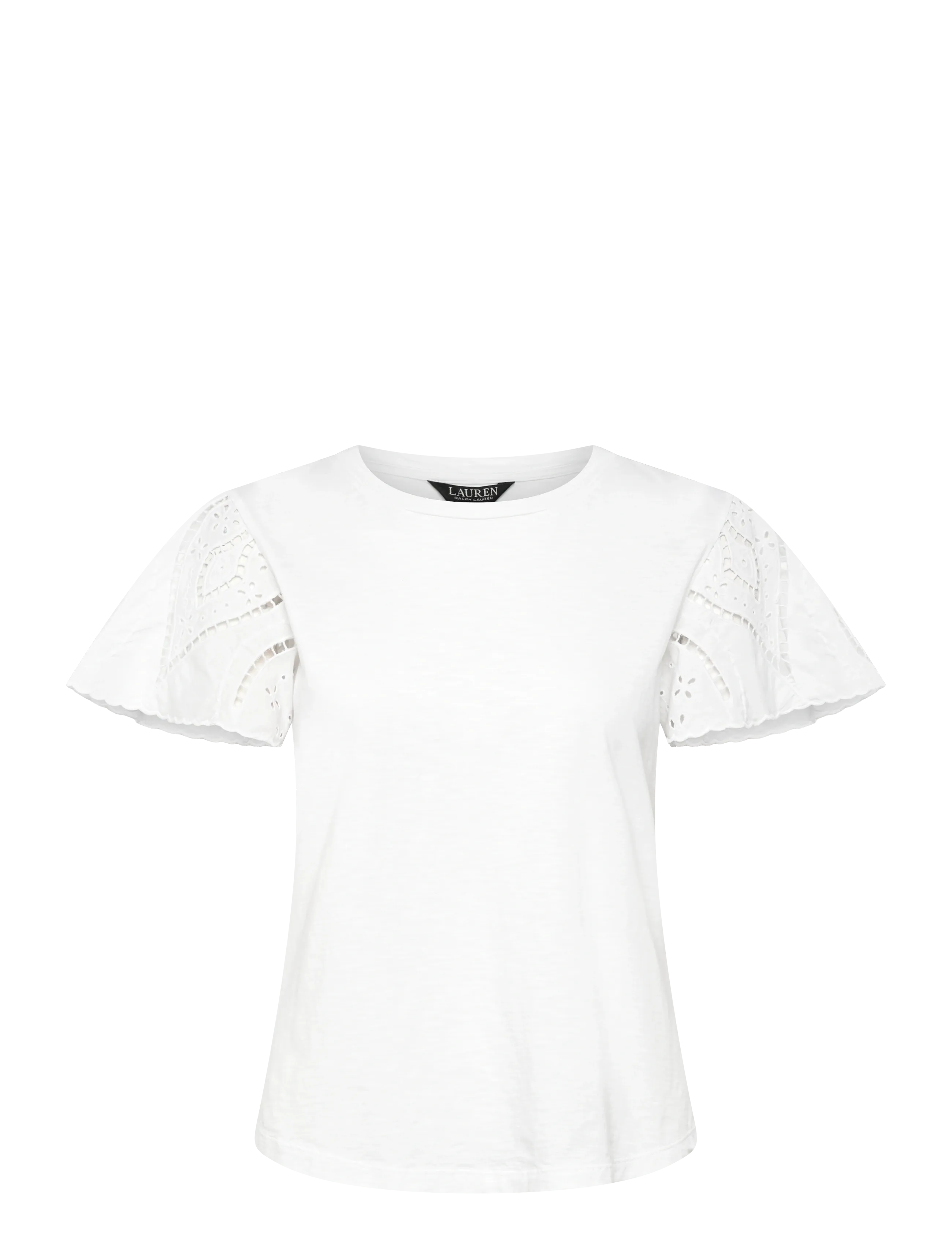 Lauren Ralph Lauren INDIE CTN SLUB JRSY-KNT-PULLOVER - Bluser - WHITE / white