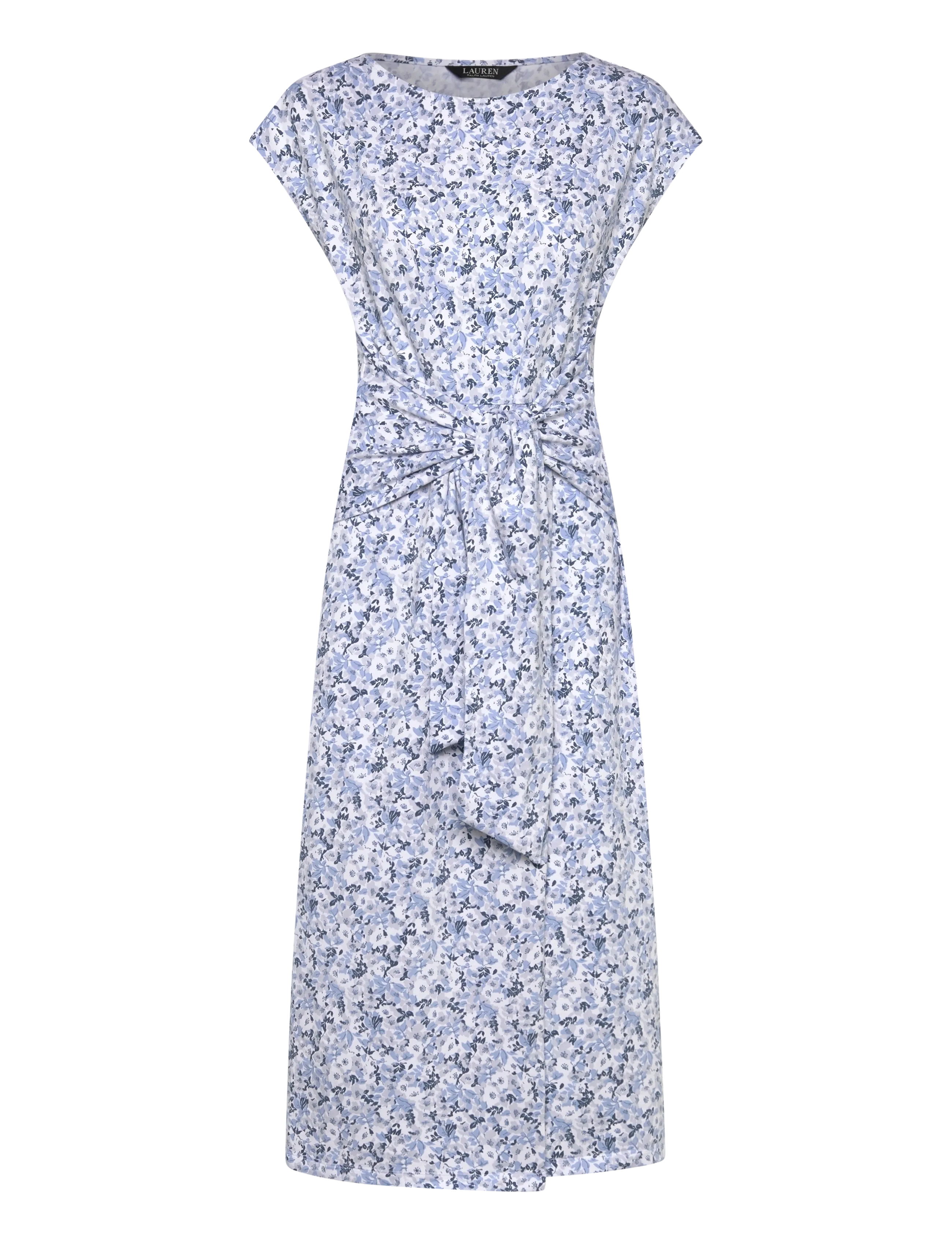 Lauren Ralph Lauren REFRESH CTN MDL JSY-KNT-DRESSES - Aanbiedingen - WHITE/BLUE / blue