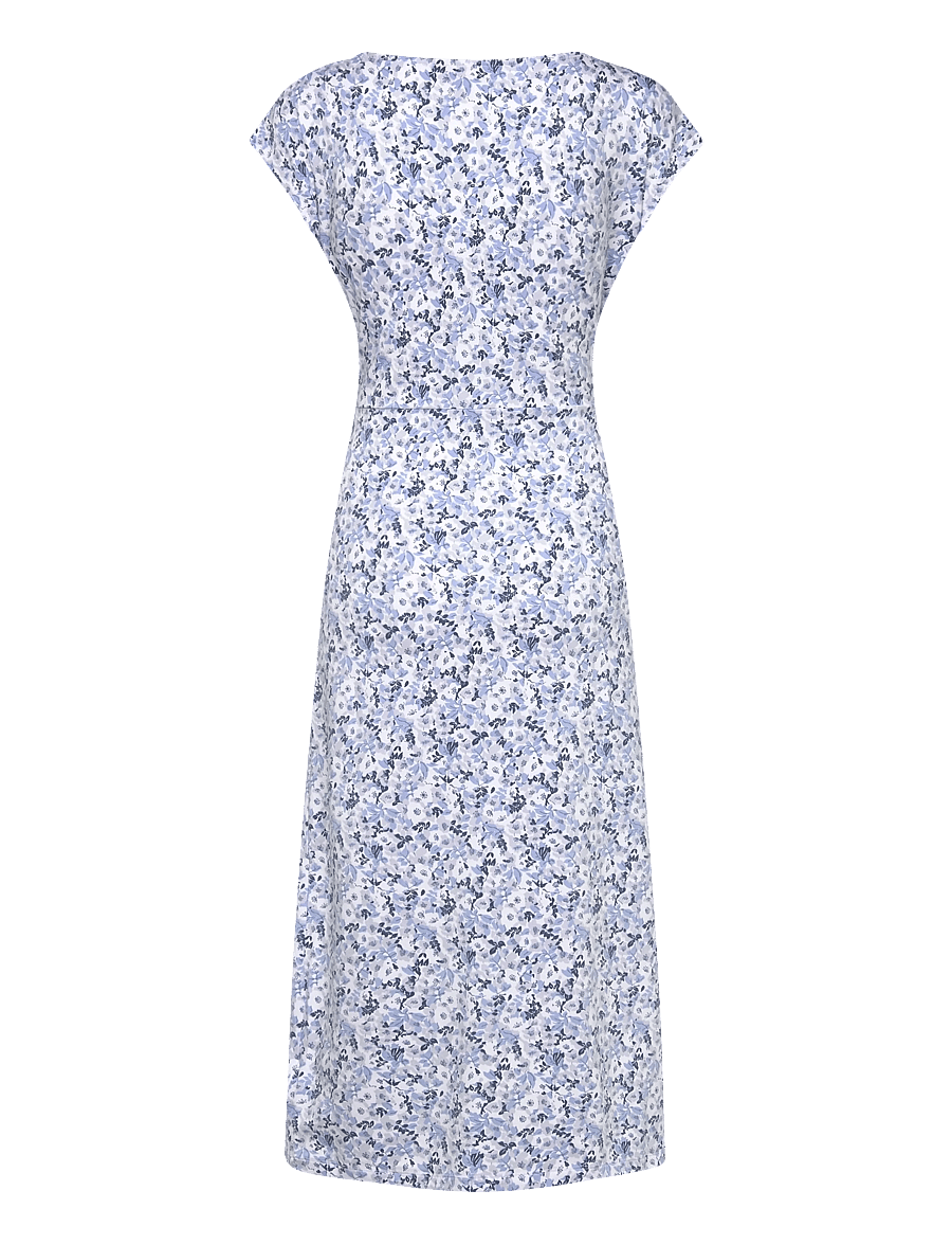 Lauren Ralph Lauren - REFRESH CTN MDL JSY-KNT-DRESSES - sommerkjoler - white/blue - 1